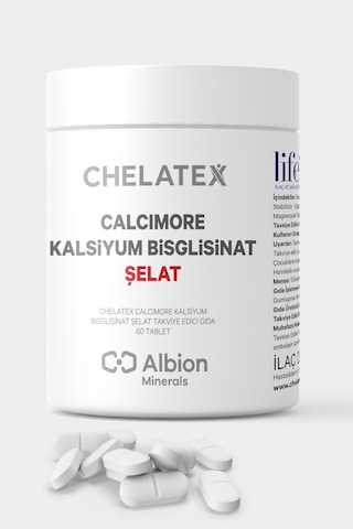 Chelatex Calcimore Kalsiyum Bisglisinat 60 Bitkisel Tablet