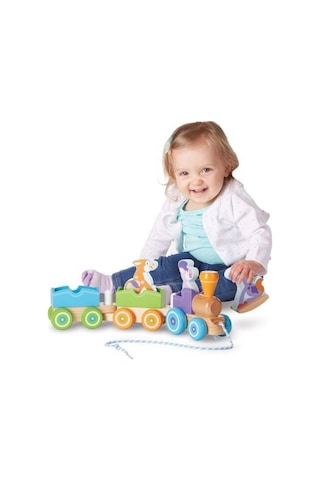 Melissa&Doug Sallanan Çiftlik Hayvanları Çek Çek Tren MD004608