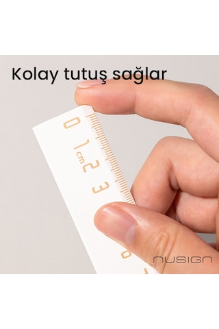 Nusıgn Beyaz 15 Cm Kolay Kavrama Çizim Cetveli