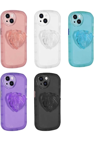 Mobilteam Apple iPhone 13 Uyumlu Kamera Korumalı Pop Soketli Renkli Ofro Kılıf-sarı Sarı