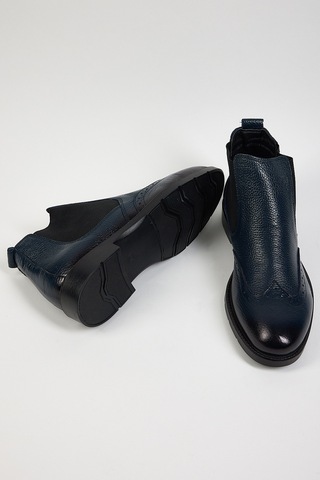 Tonny Black Erkek Lacivert Tonny Black Rahat Kalıp Detaylı Hakiki Deri Erkek Bot