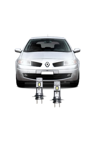 Megamarket06 Megane 2 Led Xenon Kısa Far Ampulü Mini Led 2'li Set H7