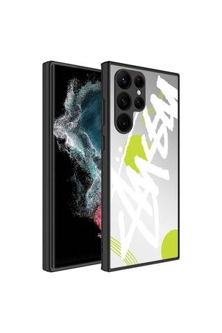 Galaxy Uyumlu S22 Ultra Kılıf Aynalı Desenli Kamera Korumalı Parlak Mirror Kapak