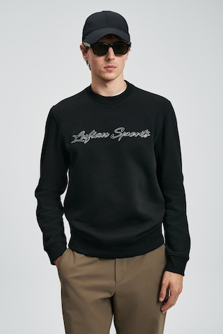 Lufian Erkek Loved Sweatshirt 112030170 Siyah Siyah