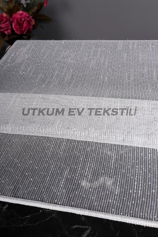 Gümüş Simli Keten Düz Tül Perde Akdz 920