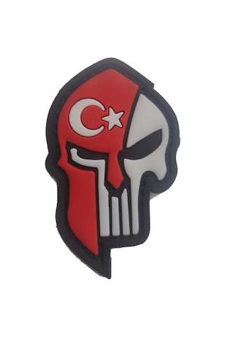 Armoris Özel Seri Outdoor Aksesuar Süs Çanta Arması Single Sword Kuru Kafa Plastik - Peç