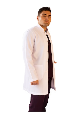 Vayteks Hakim Yaka Orta Boy Beyaz Erkek Doktor Öğretmen Laboratuvar ÖnlüğÜ Beyaz