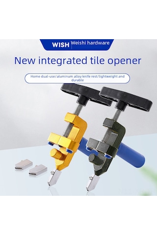 Xiyyadms Yeni Nesil Cam Ve Tuğla Kesici - El Tipi Entegre Kırıcı, Çift Siyah Model, Çelik Rulmanlı, Multifonksiyonel Seramik Kesim Aracı