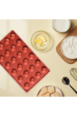 Qingmipy 4 Adet Yuvarlak Silikon Kalıp - Kek, Çikolata Ve Puding İçin Yapışmaz Pişirme Kabı Çok Renkli