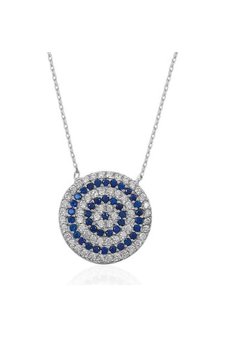 Glorria Gümüş Nazar Kolye, Küpe, Çiçekli Hediye Seti - Dt0050-Hs