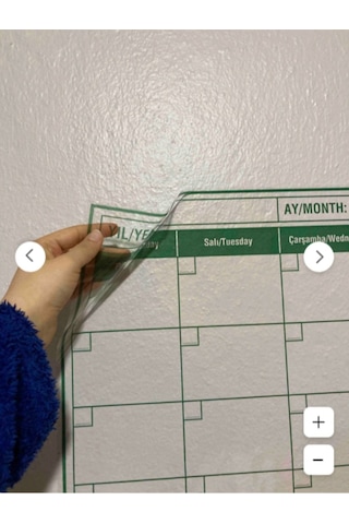 Duvara Kendiliğinden Manyetik Yapışan Aylık Program Planlayıcı Takvim 85 X 56 Cm Şeffaf