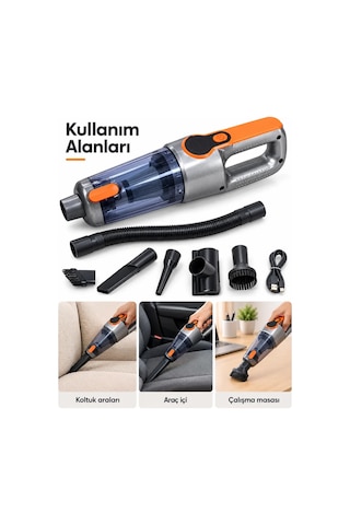 Koltuk Araları Ve Masa Üstü Temizlik İçin Çok Başlıklı Taşınabilir El Süpürgesi Diğer