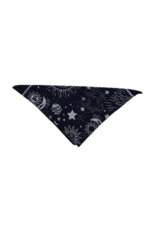 Bandana Atmosfer Desenli Kare Lacivert