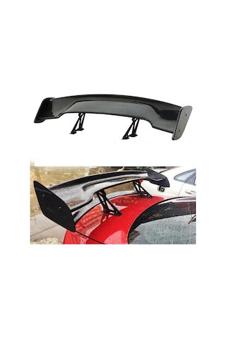 Dtm Abs Tüm Araçlara Uyumlu Bagaj Üstü Spoiler Parlak Siyah Spoyler Plastik İthal