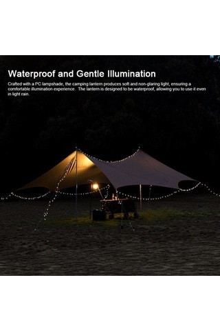 Pazly Pratik Su Geçirmez Yürüyüş String Led Lambası, Kamp Işığı, Çadır Aydınlatma, 2'li Paket Haki Haki