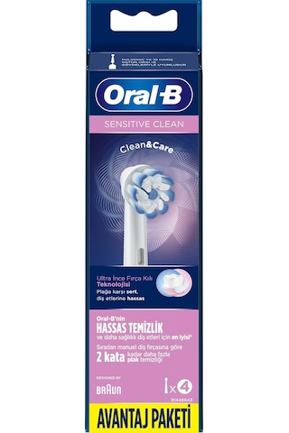 Oral-B Sensitive Clean 4'lü Diş Fırçası Yedek Başlığı EB60