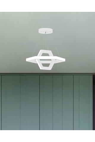 Ciclo Beyaz Kasa, Beyaz Işık Modern Sarkıt Led Avize Beyaz