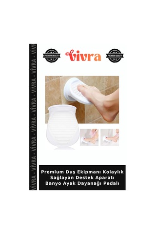 Premium Duş Ekipmanı Kolaylık Sağlayan Destek Aparatı Banyo Ayak Dayanağı Pedalı