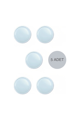 5 Adet Beyaz Çocuk Odası Mobilya Kulbu Seti - Abs Plastik Tekli Düğme Dolap ve Çekmece Kulpları Beyaz
