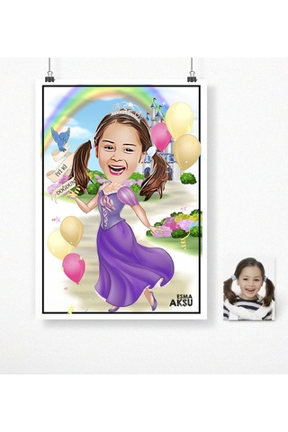 Bk Gift Kişiye Özel Doğum Günü Karikatür Afiş Poster 50 X 70 Cm. 17