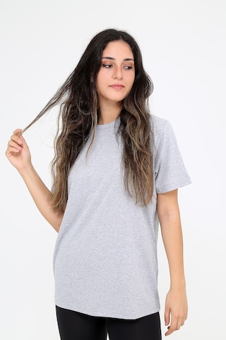 Rubadi Oversize Bol Ve Geniş Kesim Gri T-shirt. Basic Model Gri
