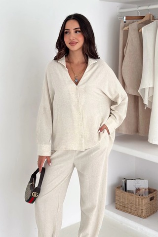 Gömlek Pantolon Takım Beyaz Beyaz