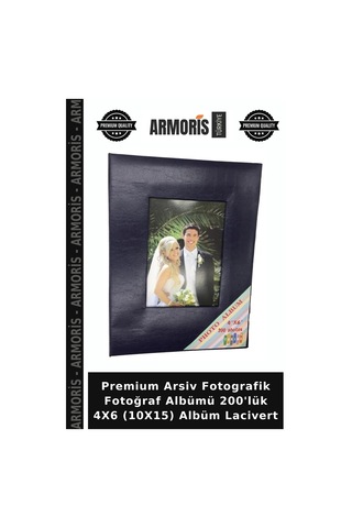 Premium Arsiv Fotografik Fotoğraf Albümü 200'lük 4x6 10x15 Albüm Lacivert