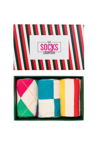 The Socks Company 3'lü Desenli Kadın Çorap Set 23kdcr176p Çok Renkli