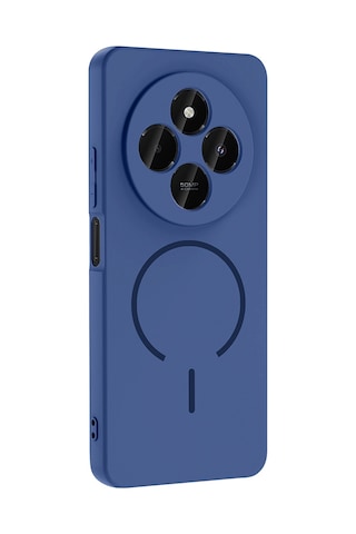Ecruz Redmi 14c Kılıf M-safe Şarj Özellikli Ecrz Meta Kapak - Lacivert
