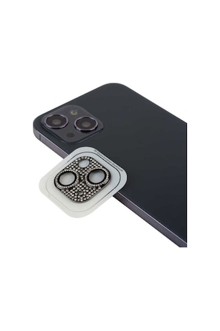 Apple Uyumlu iPhone 13 Mini Zore Cl-08 Kamera Lens Koruyucu Siyah
