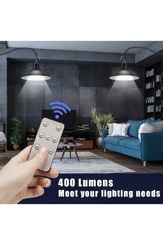 Kumandalı Işık Ayarlı Çift Başlıklı Iç Ve Dış Mekan Sarkıt Lamba