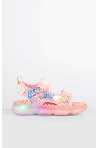Vicco Can Kız Çocuk Pudra Işıklı Phylon Sandalet Pudra