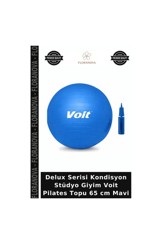 Delux Serisi Kondisyon Stüdyo Aksesuar Destegi Voit Pilates Topu 65 Cm Mavi