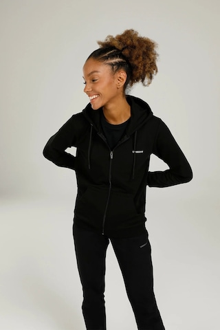 Lumberjack Sn77 Basic Full Zip Kapsonlu Fermuarli Bayan Sweat - Siyah