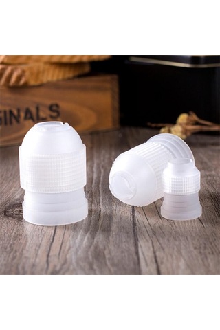 Boru Torbaları Ve Buzlanma Nozulları İçin Plastik Kek Dekorasyon Kuplör Seti - Standart Boyut Çok Renkli