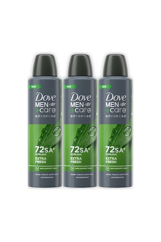 Dove Men +care Advanced Erkek Deodorant 72 Saat Koruma Extra Fresh 150 Ml X3