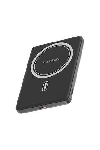 Lapas Lp-pw003 Ultra İnce Hızlı Şarj Özellikli Wireless Powerbank 5000mah 15w Gri