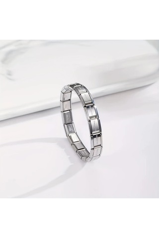 Çelik Bileklik İtalyan Charm Model Unisex Erkek Kadın 3 Mm 18 Cm Gümüş Silver Gümüş