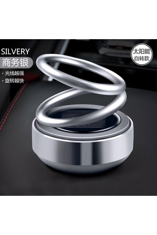 Reedark Araç Parfümü - Güneş Enerjili Döner Çift Halkalı Koku Difüzörü Mavi Elektrokaplama Diğer