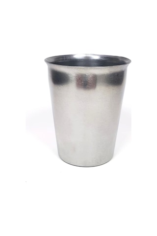 12 Adet Paslanmaz Çelik Krom Bardak 9 X 7,5 X 5,5cm Karışık