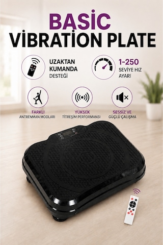 Basic Vibration Plate - Titreşimli Egzersiz Ve Spor Cihazı Siyah