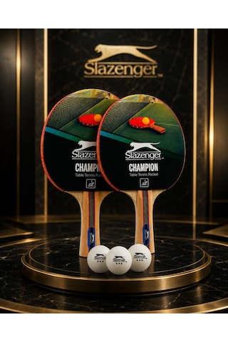 Slazenger Champion Ittf Onaylı 2 Raket 3 Top Masa Tenisi Raketi Seti