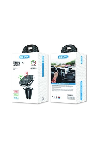 Go Des GD-HD641 Magnetik 360 Derece Oynar Başlıklı Telefon Tutucu Havalandırma Tasarım - ZORE-267369