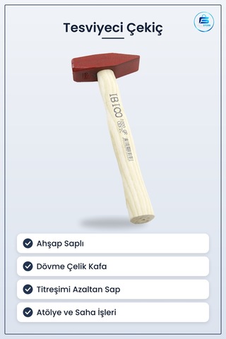 Tesviyeci Çekiç Ahşap Saplı Sıcak Alçaşımlı Dövme Çelik Kafa Meta