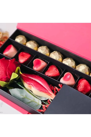 Sevgililer Günü Çikolatalı Gül Kutusu
