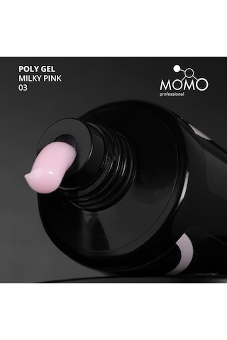 Momo Professional Protez Tırnak İçin Poly Gel Poli Jel No.03 Açık Pembe 30 Gr