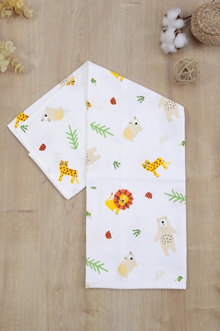 Kız Erkek Bebek Unisex Pazen Kundak Battaniye Stl6843 Beyaz - Fuşya