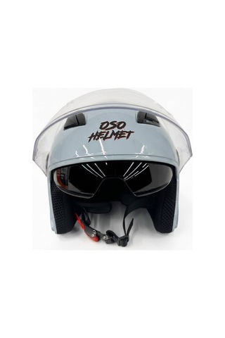 Oso Helmet Yarım Kask Gözlüklü Gri - Xl Beden Gri