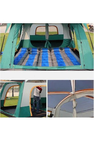 Efsane Kamp Aile Boyu Büyük Kamp Çadırı 12 Kişilik 2-oda 1 Salon Pembe