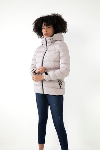 Kadın Taş Kapüşonlu Içi Polarlı Su Geçirmez Rüzgara Dayanıklı Şişme Mont & Kaban & Parka Taş